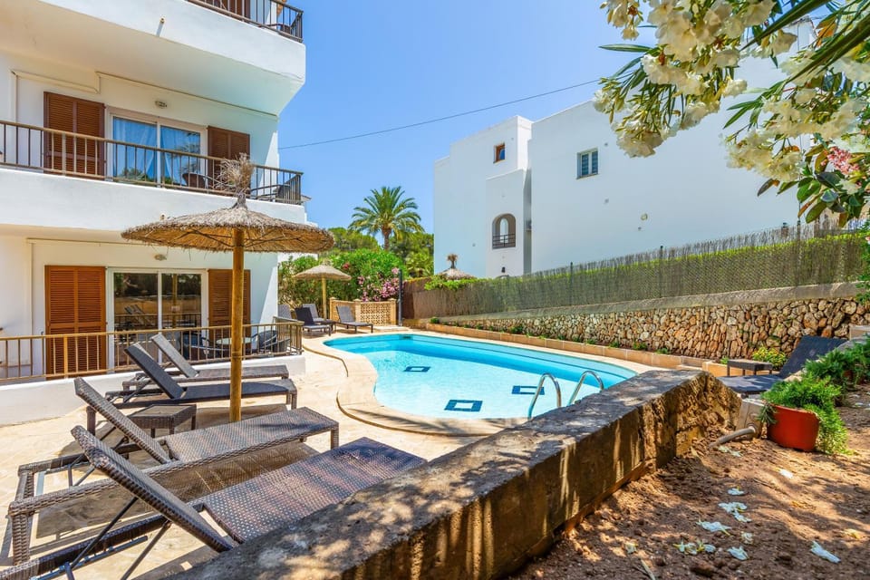 Property building, Living room, Swimming pool