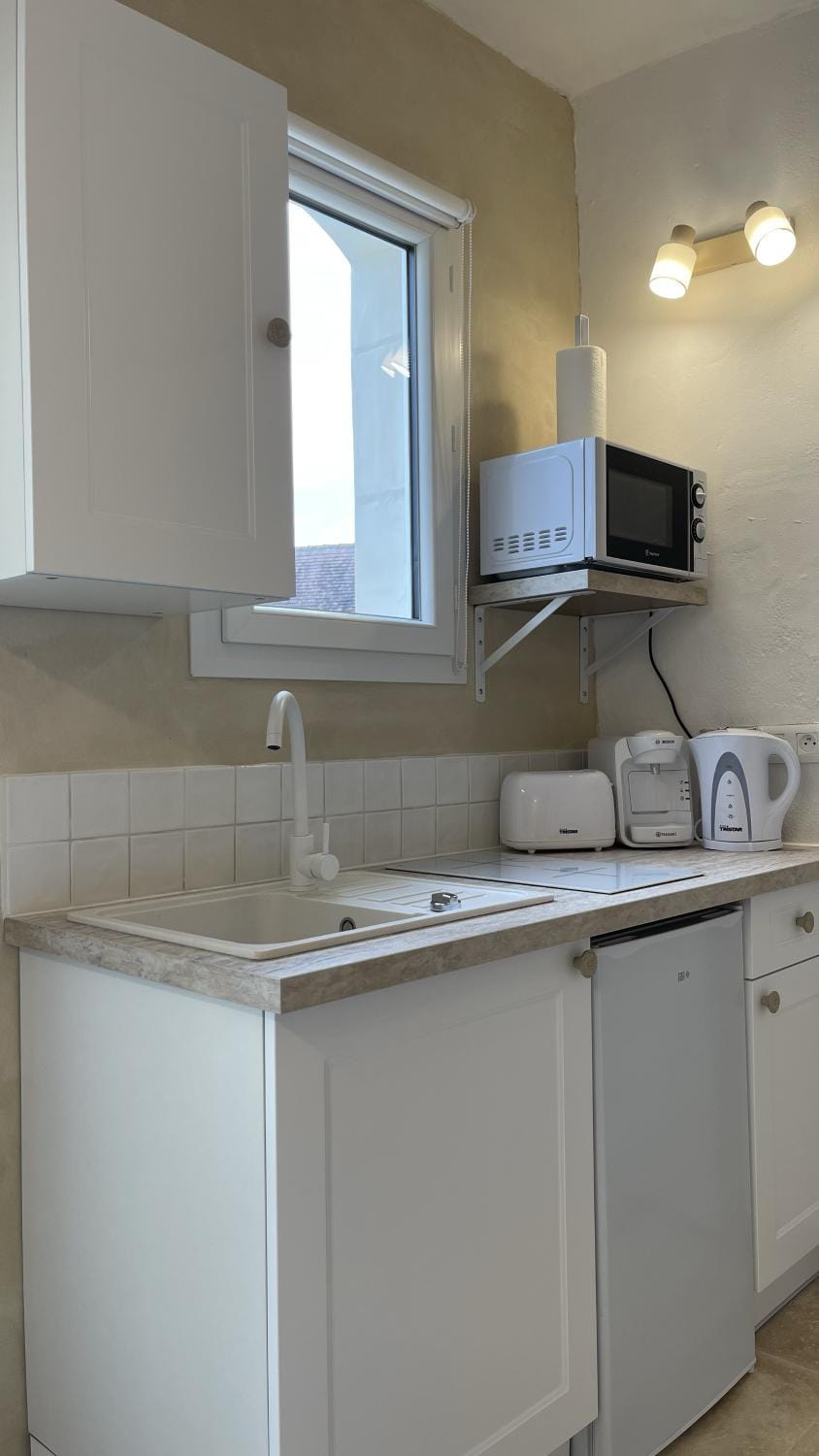 Coffee/tea facilities, Kitchen or kitchenette, minibar, stove, toaster