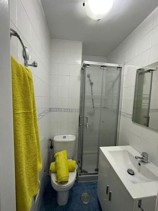Shower, Toilet, towels
