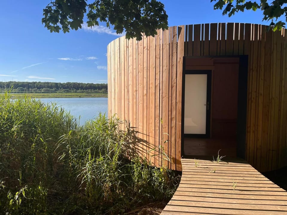 Property building, Natural landscape, Lake view