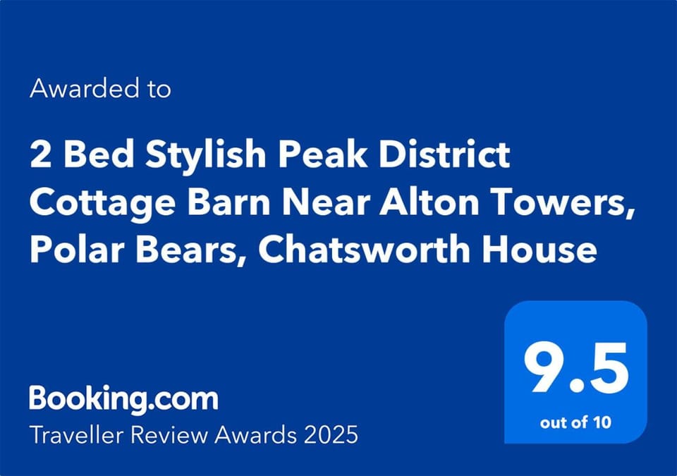 Stylish Rustic Barn Conversion sleeps 4 Near Alton Towers, Polar Bears, Peak District House in Staffordshire Moorlands District