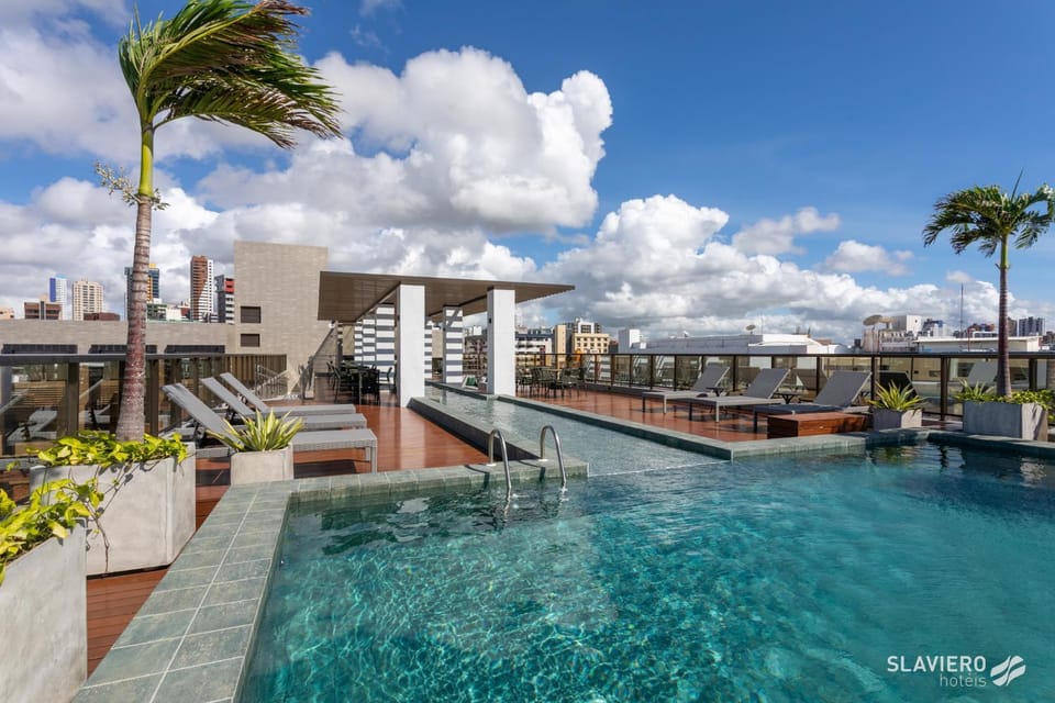 View (from property/room), Balcony/Terrace, Pool view, Swimming pool, sunbed