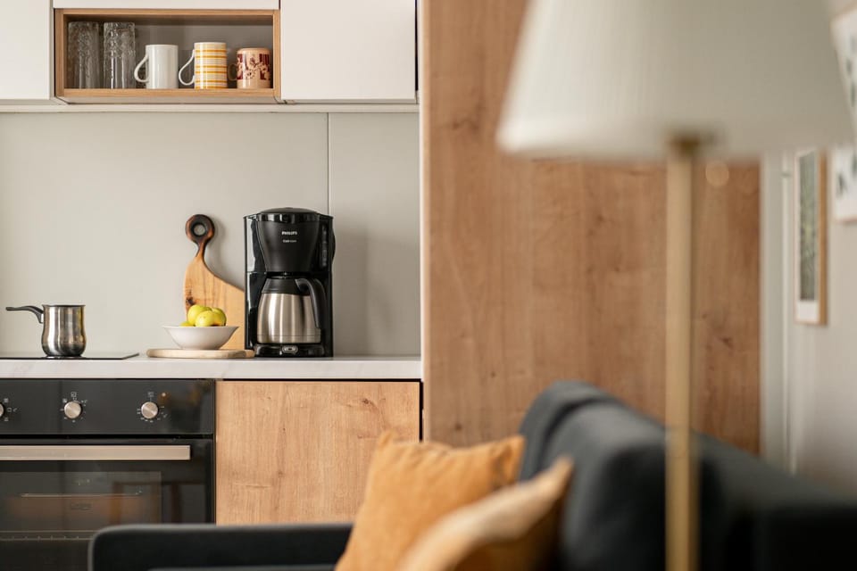 Living room, kitchen