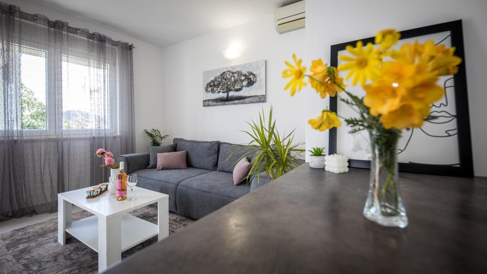 Living room, Seating area, Dining area, air conditioner