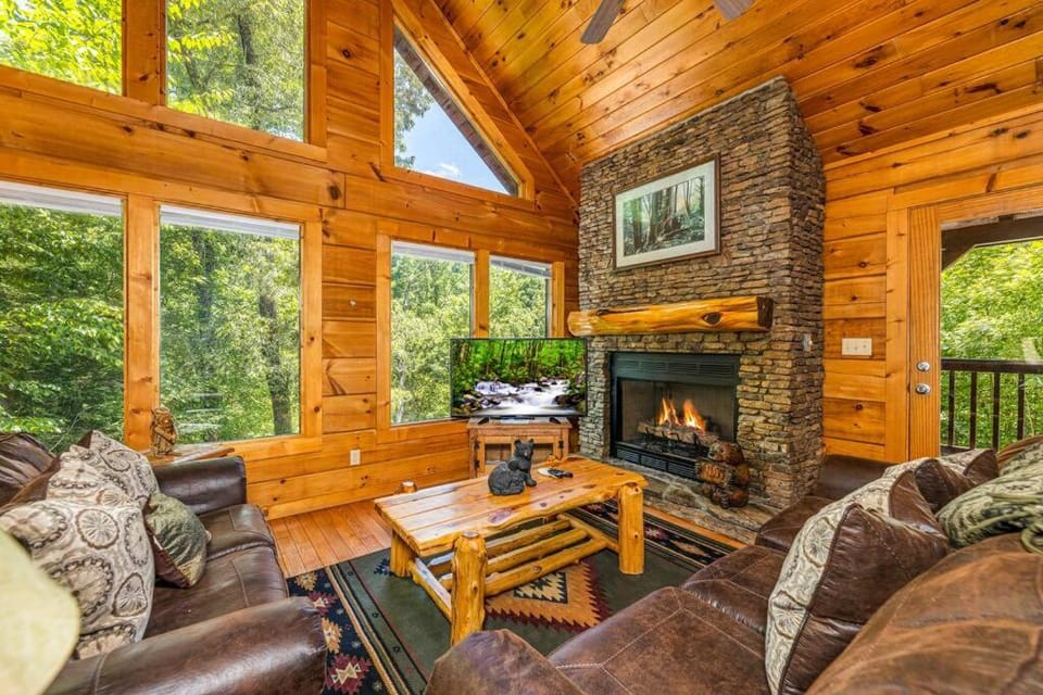 Dog Friendly Secluded Cabin Whot-tub & Sleeps 12 Cabin in Sevier County