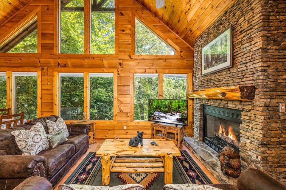 Dog Friendly Secluded Cabin Whot-tub & Sleeps 12 Cabin in Sevier County