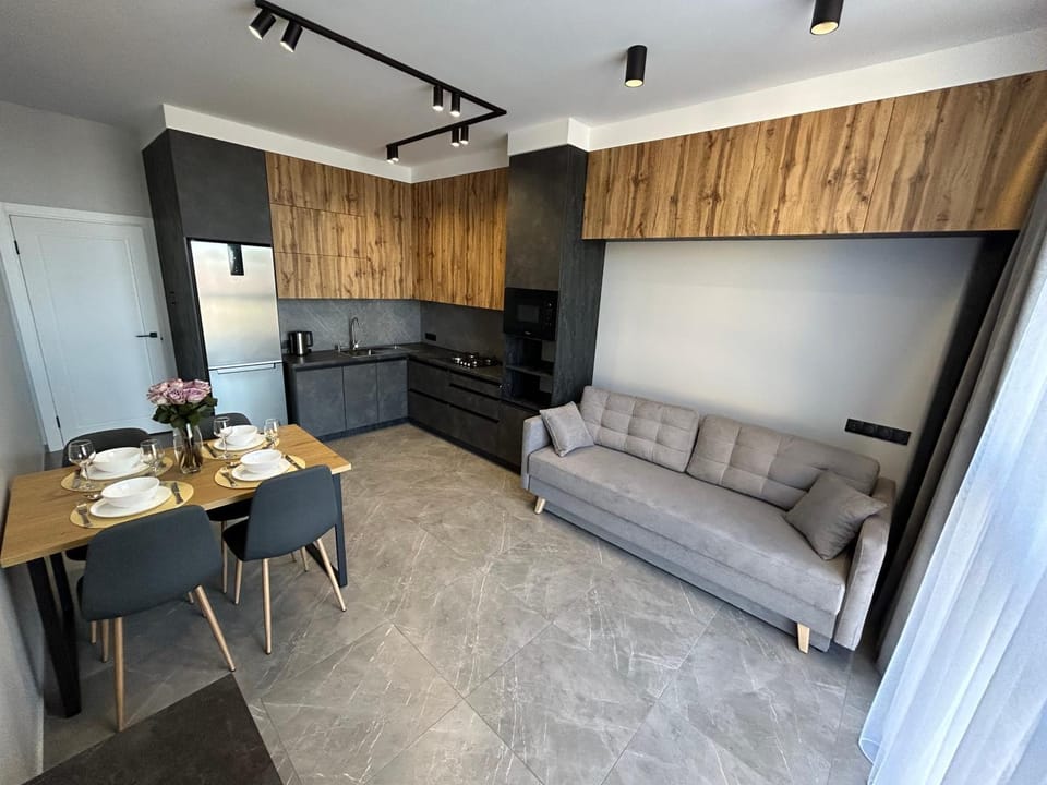 Kitchen or kitchenette, Living room, Seating area, Dining area, minibar