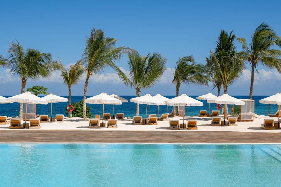 Day, Natural landscape, Beach, Pool view, Sea view, Swimming pool, sunbed