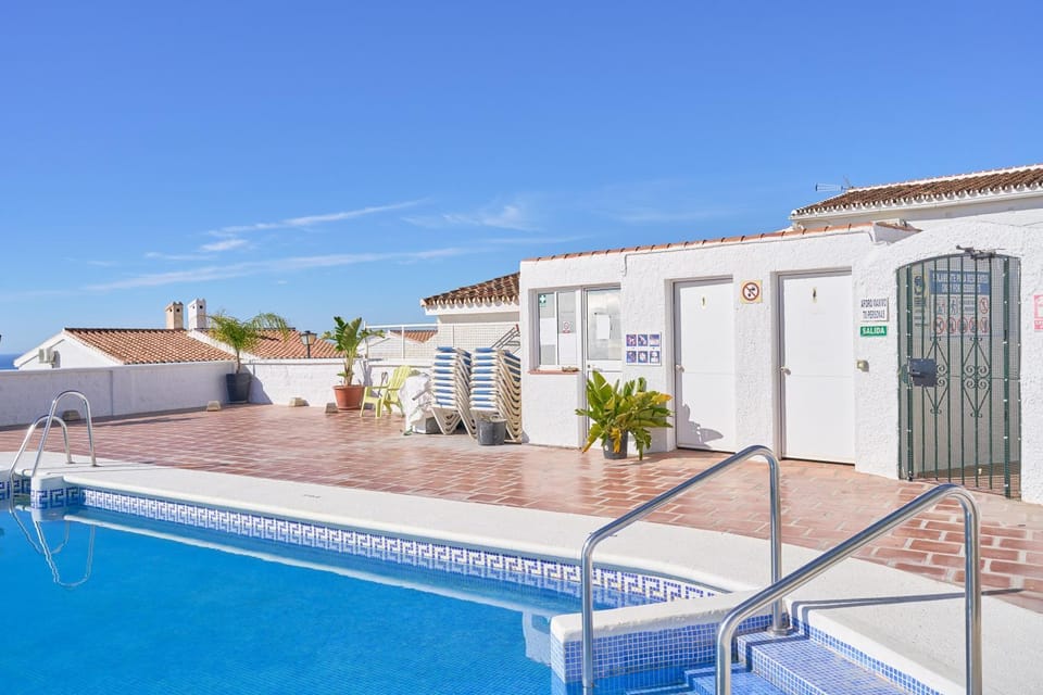 Property building, Living room, Swimming pool