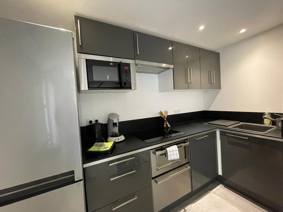 Kitchen or kitchenette, dishwasher, minibar, stove, toaster