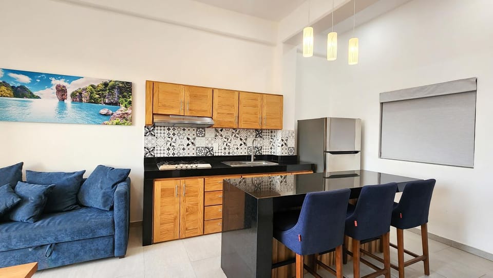 Kitchen or kitchenette, Living room