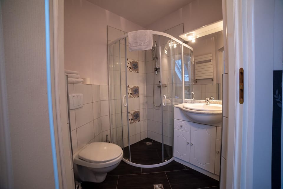 Shower, Toilet, towels