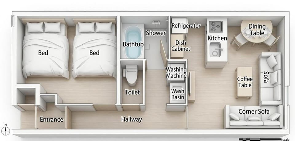 #2南海なんば駅より徒歩8分Wi-Fiあり-Nintendo Switchあり-4ベッド Apartment in Osaka