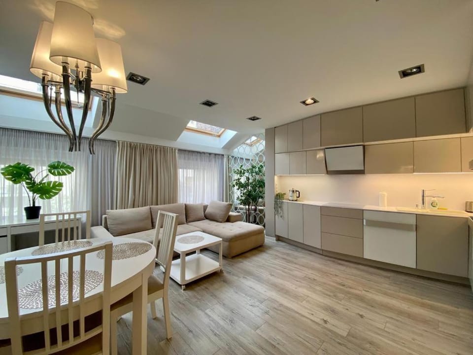 Kitchen or kitchenette, Living room, Seating area, Dining area, minibar, pet friendly, stove
