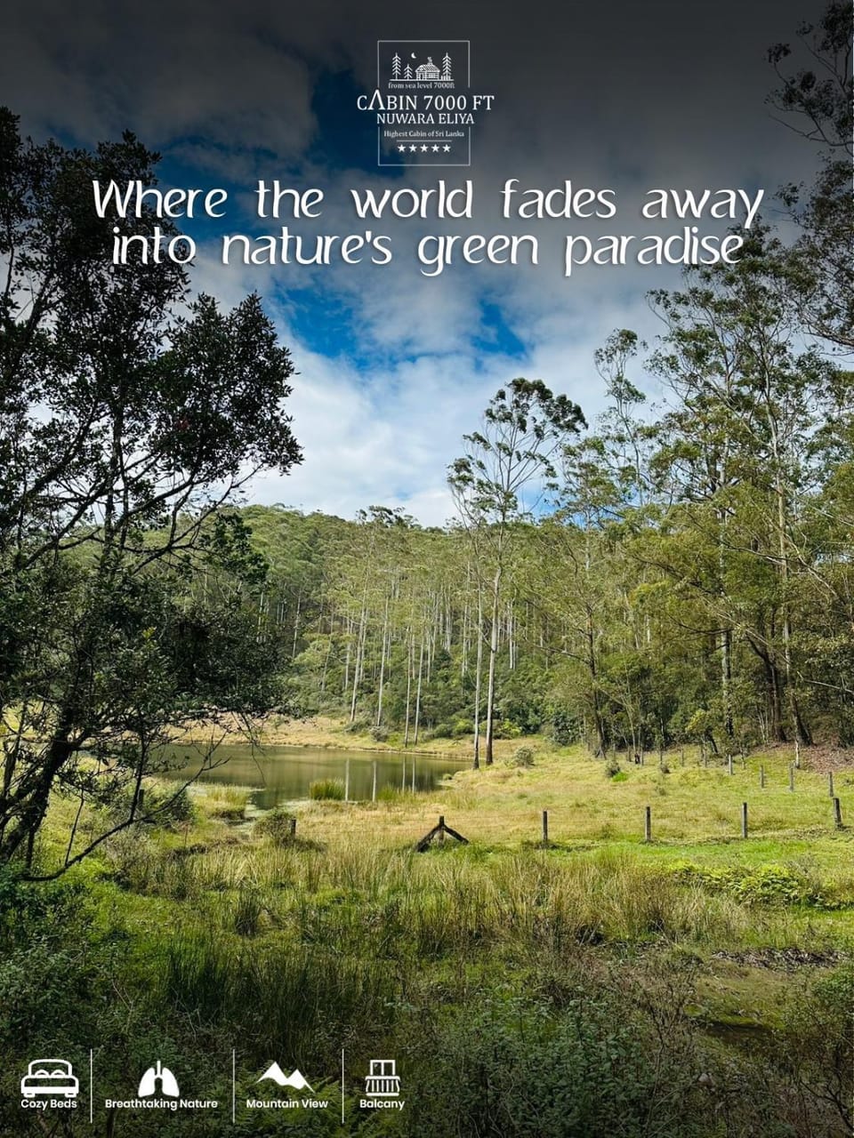 Cabin 7000 feet - A cozy Mountain View retreat in Nuwara eliya Cabin in Nuwara Eliya
