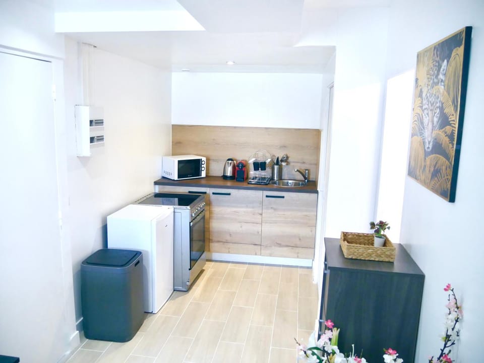 Coffee/tea facilities, Kitchen or kitchenette, minibar, stove