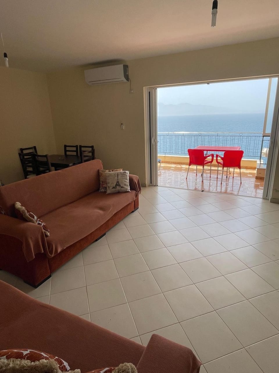 View (from property/room), Living room, Seating area, Sea view