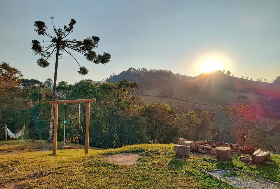 Natural landscape, Garden, Garden view, Mountain view, Sunset