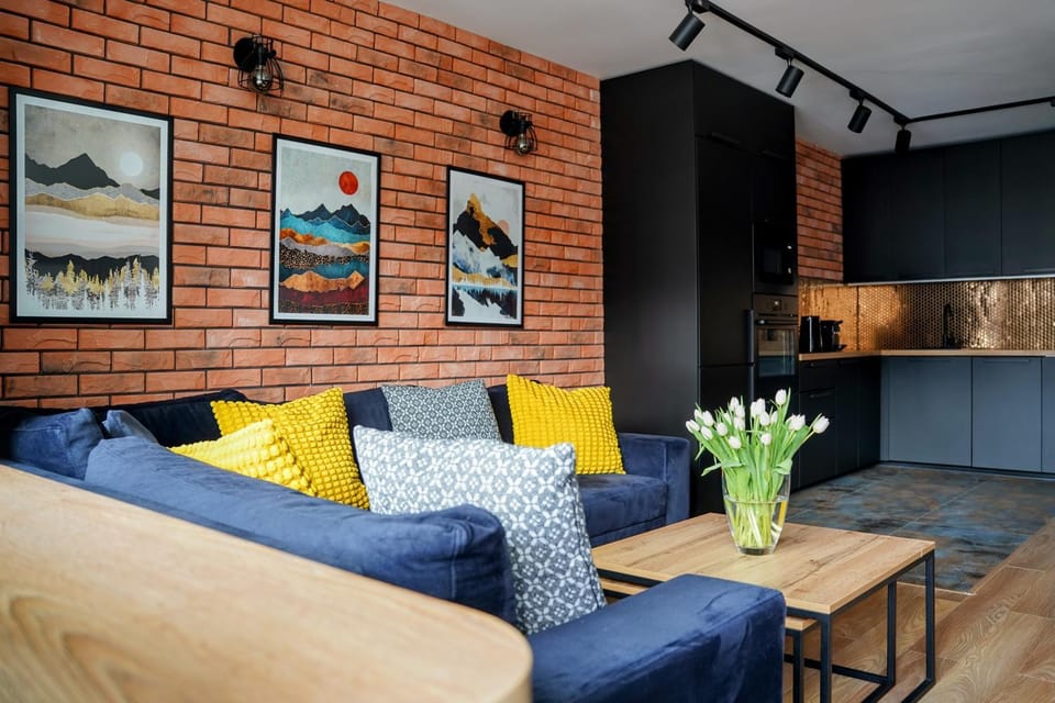 Kitchen or kitchenette, Living room, Seating area