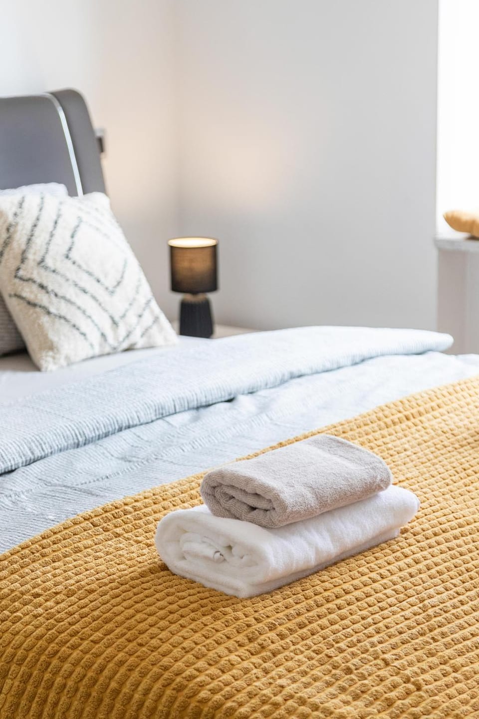Bed, Photo of the whole room, towels