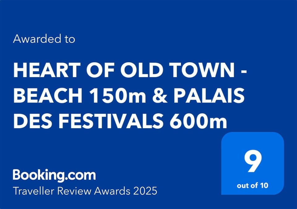 HEART OF OLD TOWN - BEACH 150m & PALAIS DES FESTIVALS 600m Apartment in Cannes