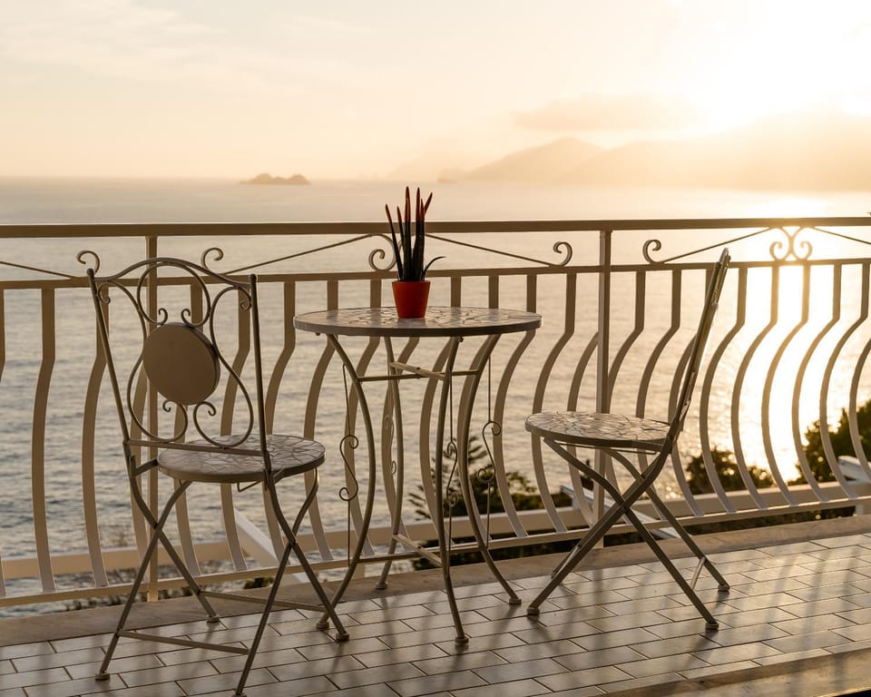 Patio, Natural landscape, Balcony/Terrace, Sea view