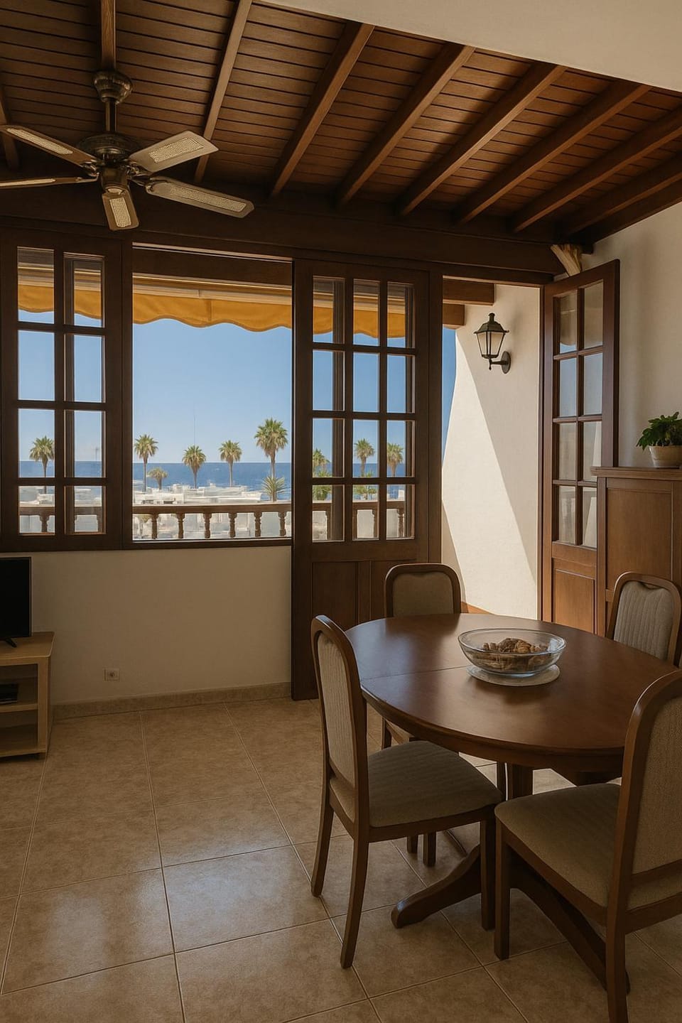 Living room, Dining area, Sea view