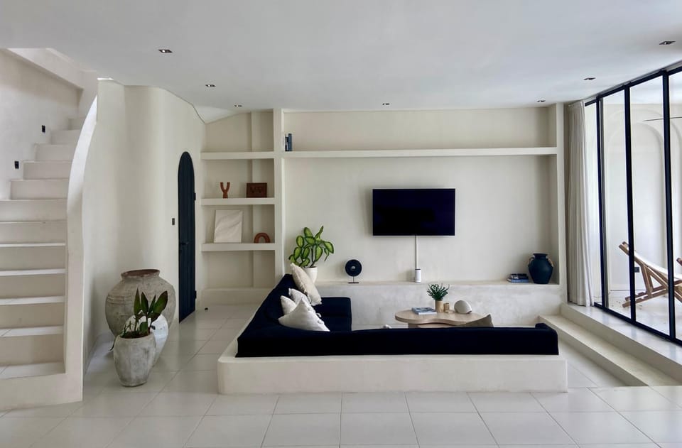 Chic Mediteranean 2 BR Villa w private pool Canggu Villa in North Kuta