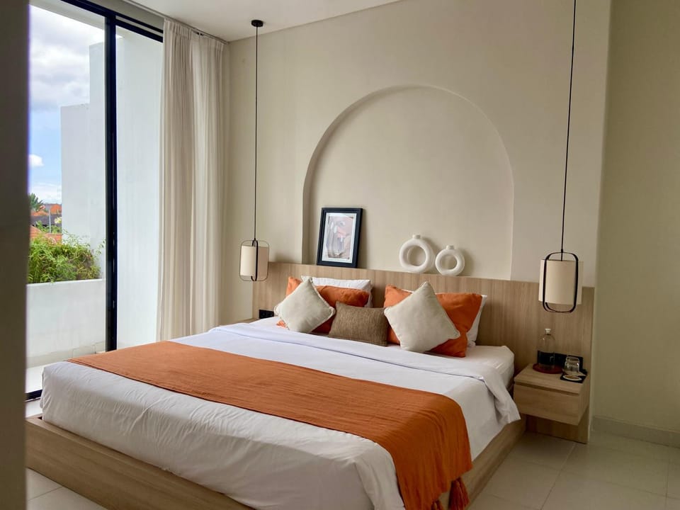 Chic Mediteranean 2 BR Villa w private pool Canggu Villa in North Kuta