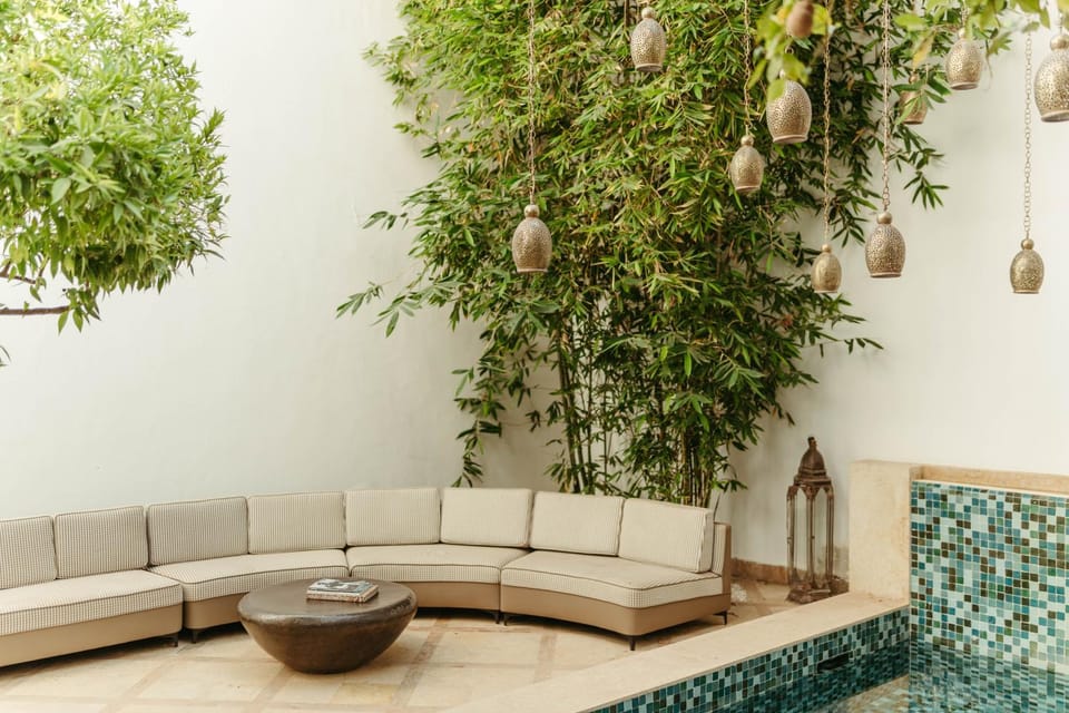 Day, Garden, Seating area, Pool view
