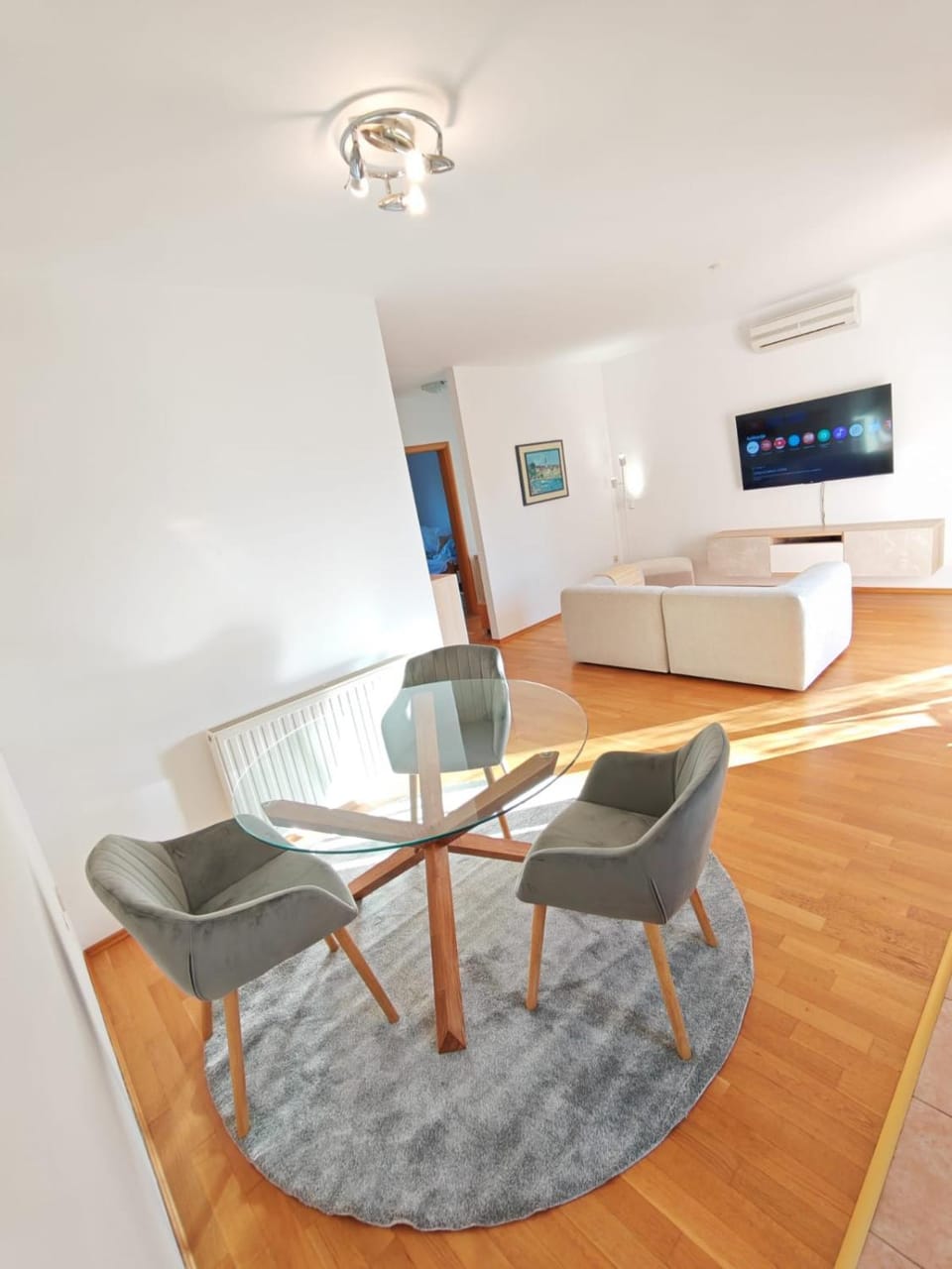 TV and multimedia, Living room, Seating area, Dining area, Garden view, air conditioner