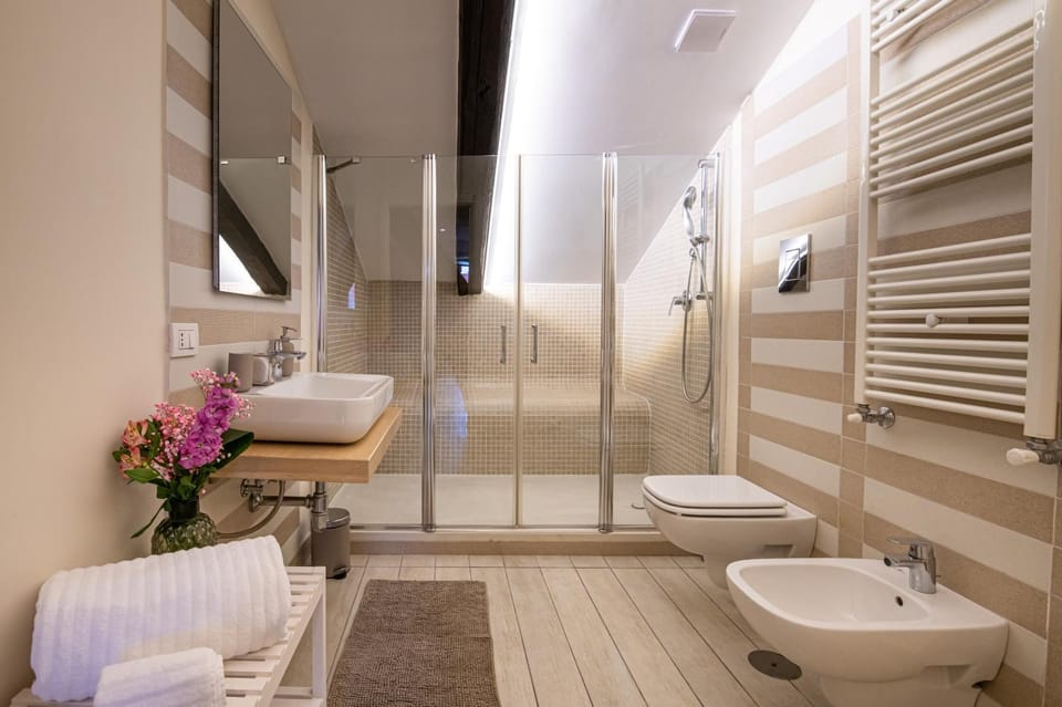 Shower, Toilet, Bathroom, bidet, towels