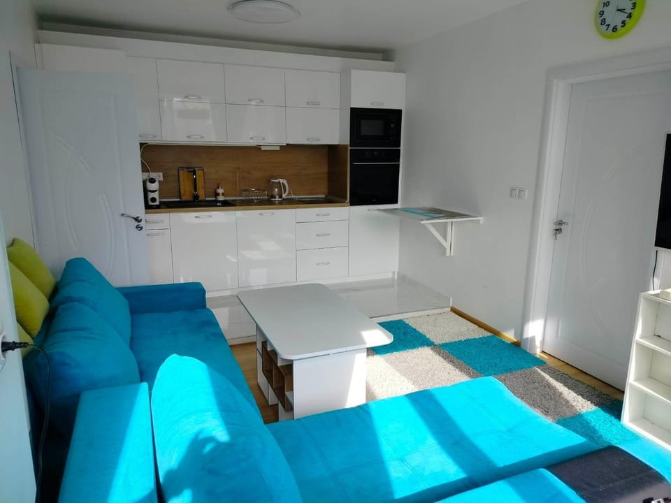 Kitchen or kitchenette, Living room, Seating area