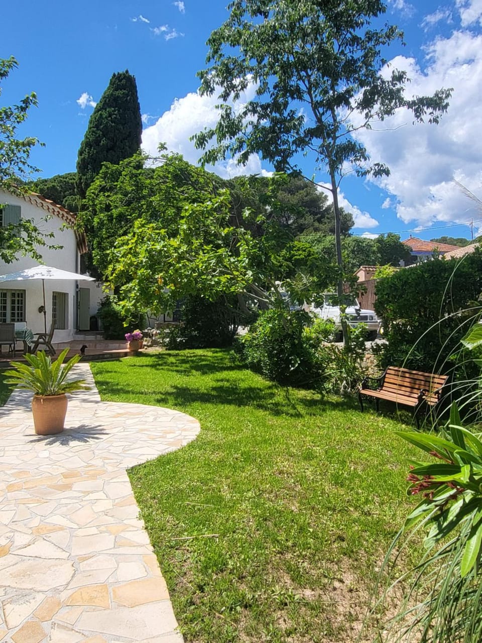 Property building, Natural landscape, Garden, Garden view