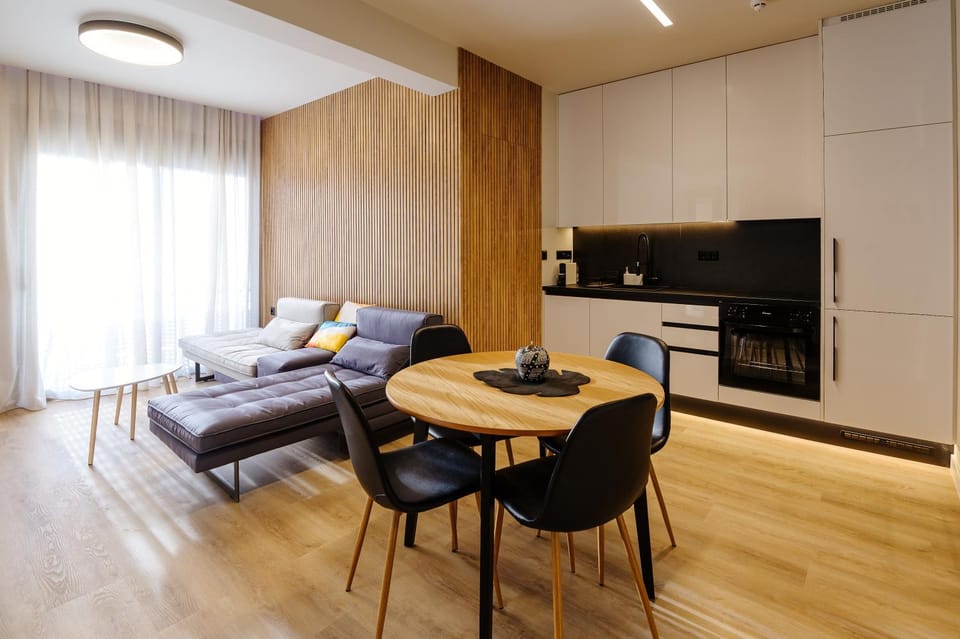 Living room, kitchen