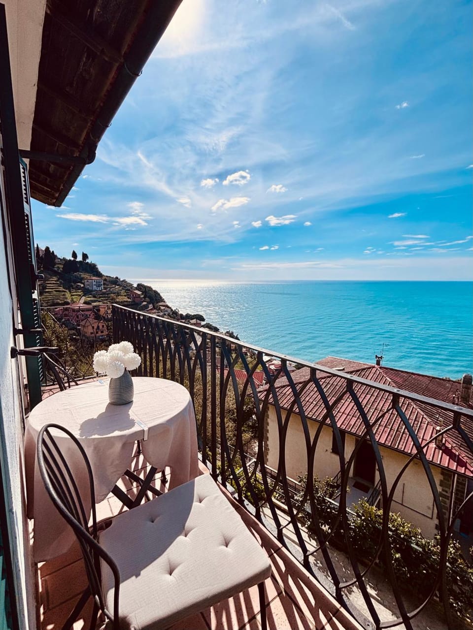 Day, Natural landscape, View (from property/room), Balcony/Terrace, Dining area, Sea view