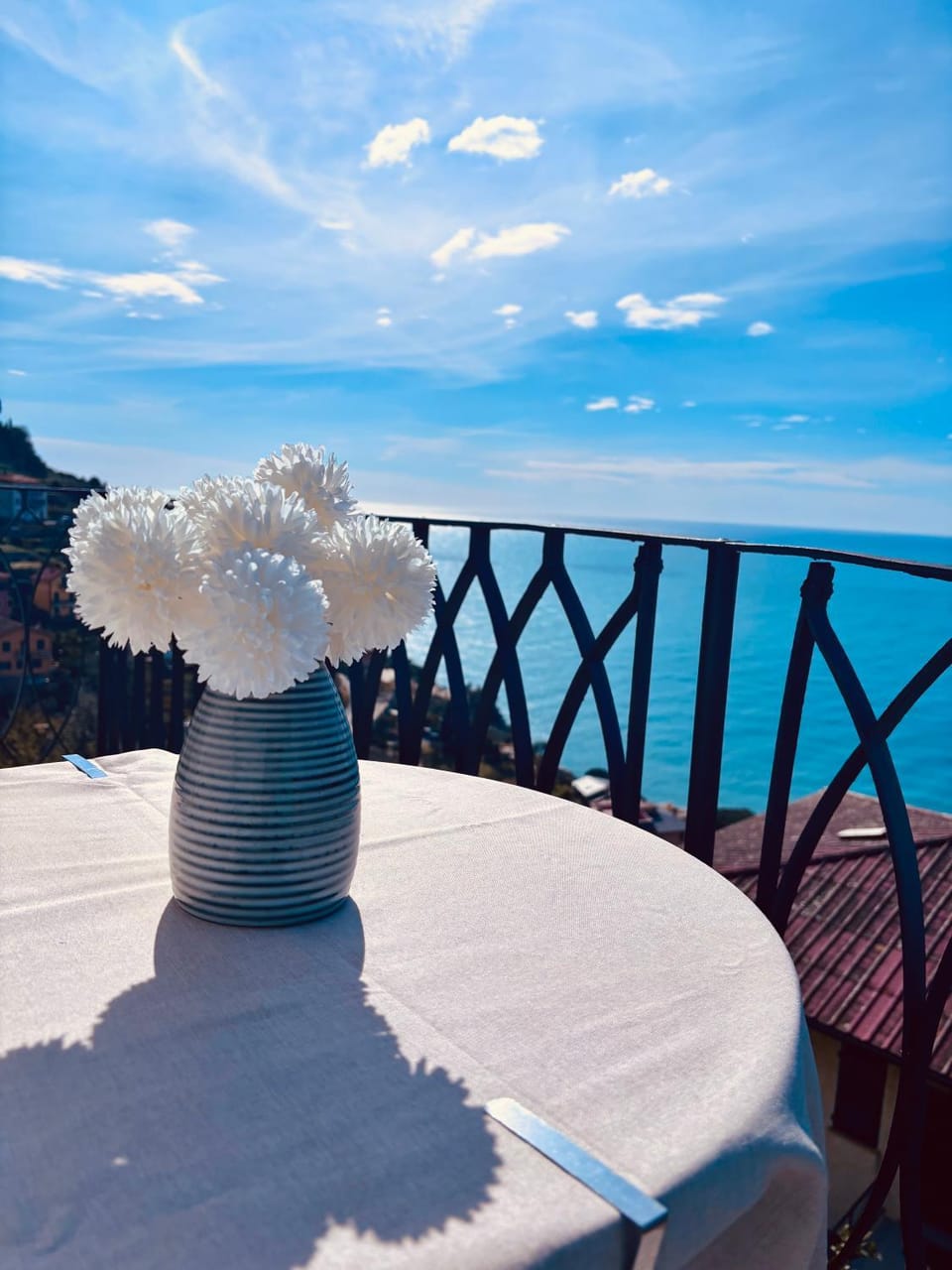 Day, Natural landscape, View (from property/room), Balcony/Terrace, Dining area, Sea view