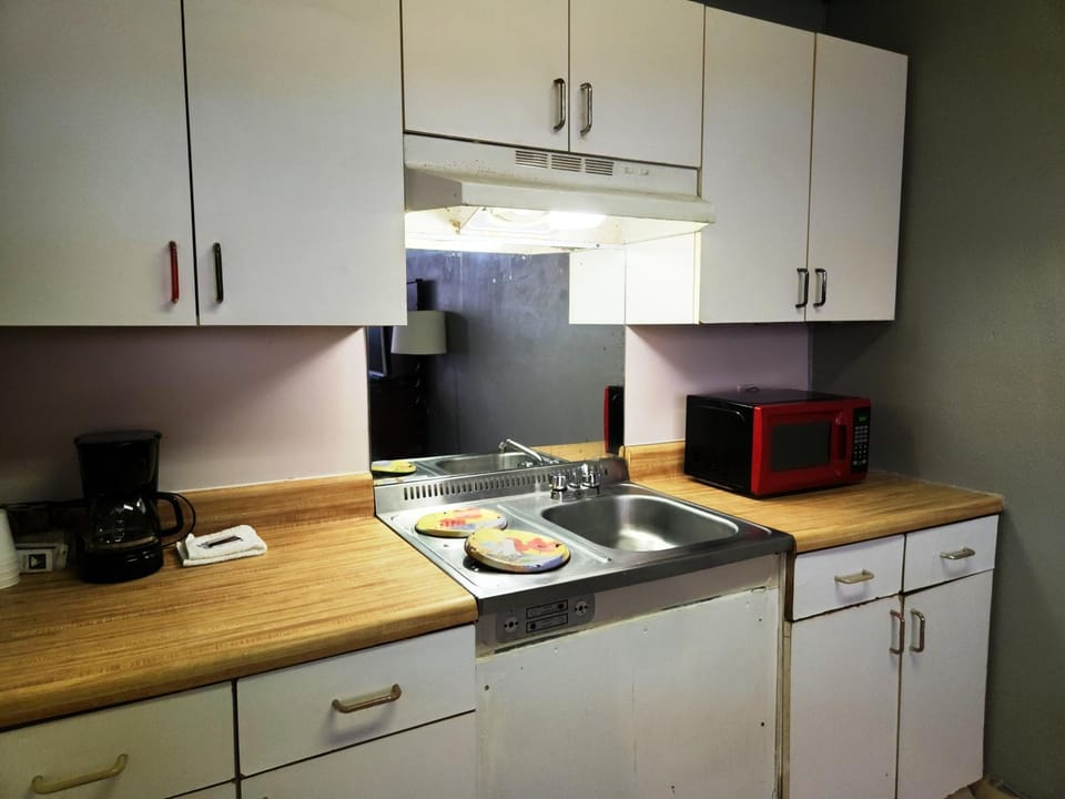 Coffee/tea facilities, Kitchen or kitchenette, minibar, stove