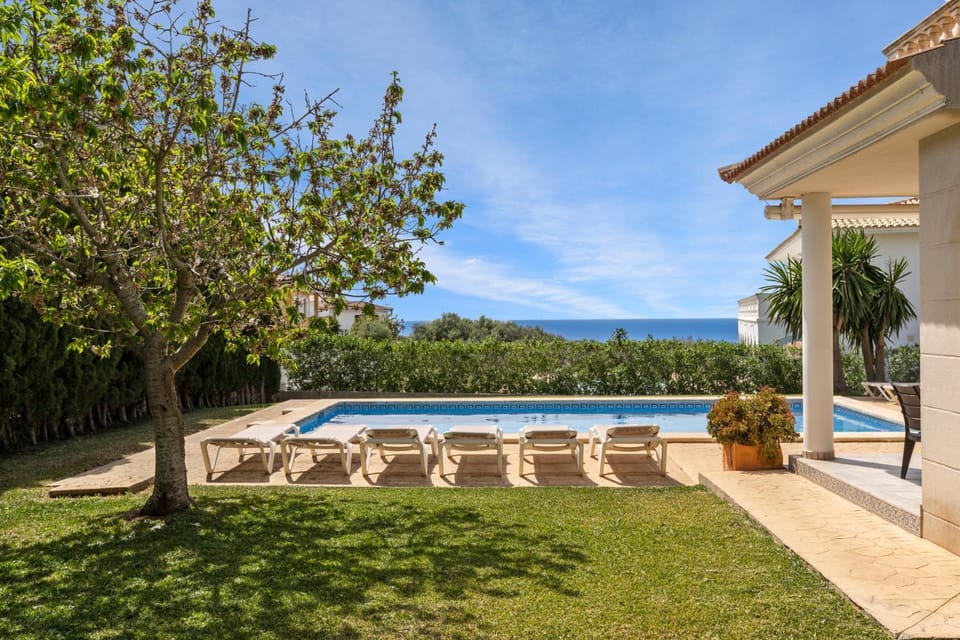 Property building, Living room, Swimming pool