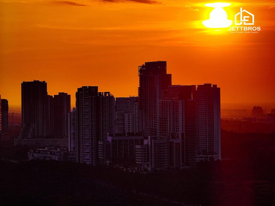 City view, Sunset