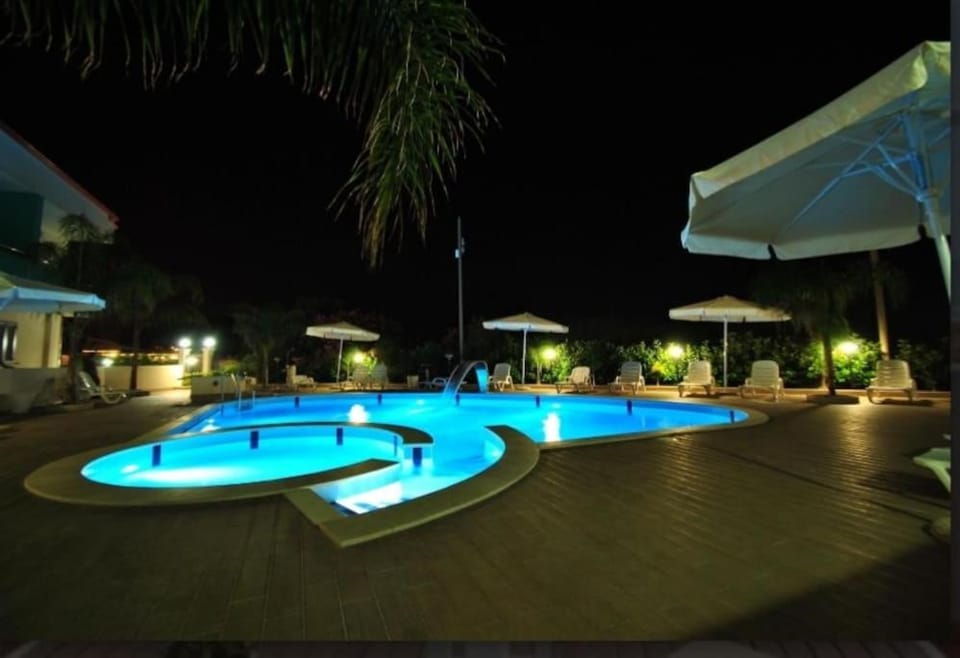 Night, Swimming pool, Swimming pool