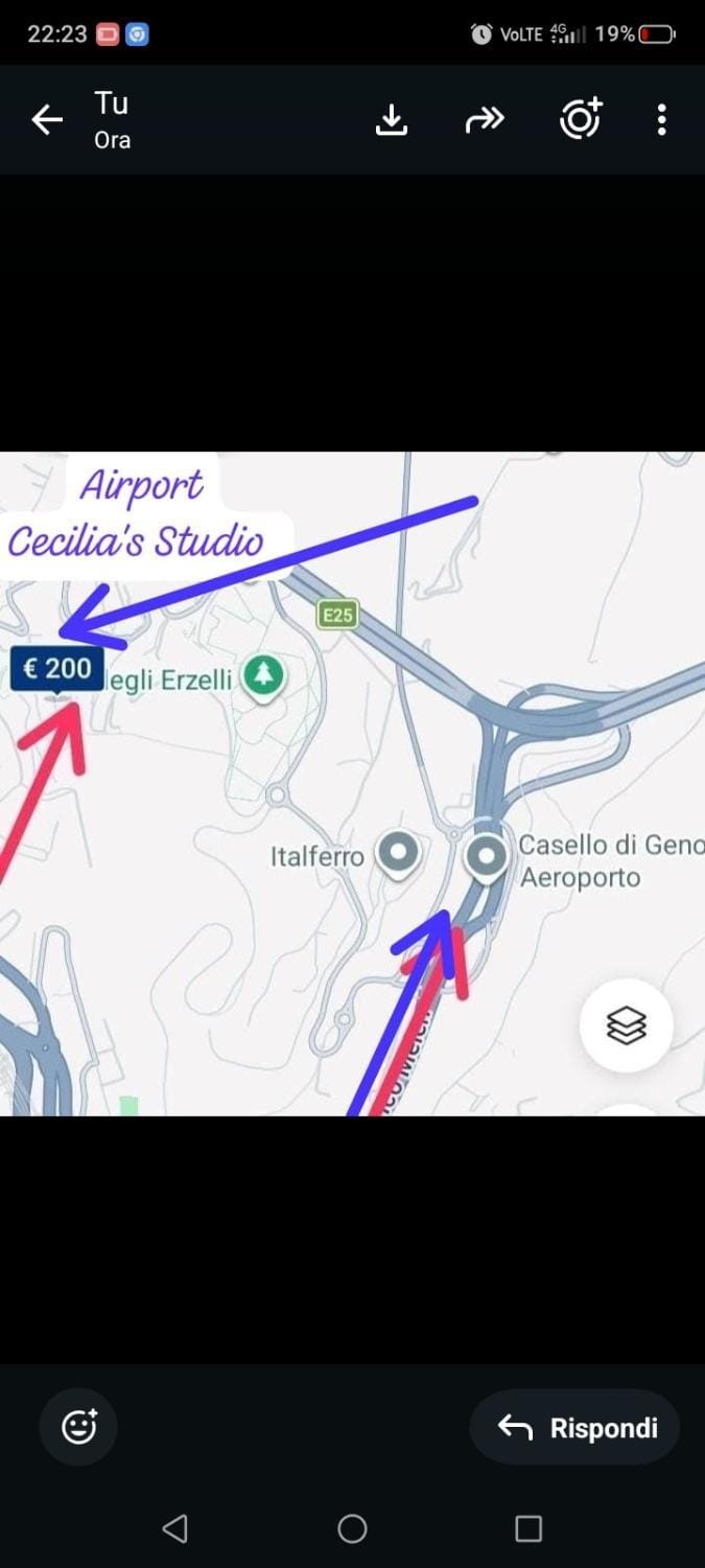 Trilocale Cecilia's Studio Apartment in Genoa