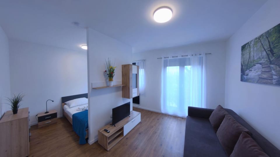 Bed, TV and multimedia, Living room, Bedroom