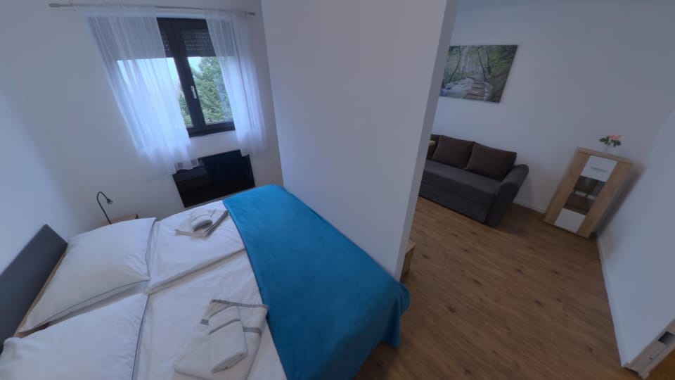 Bed, Living room, Bedroom