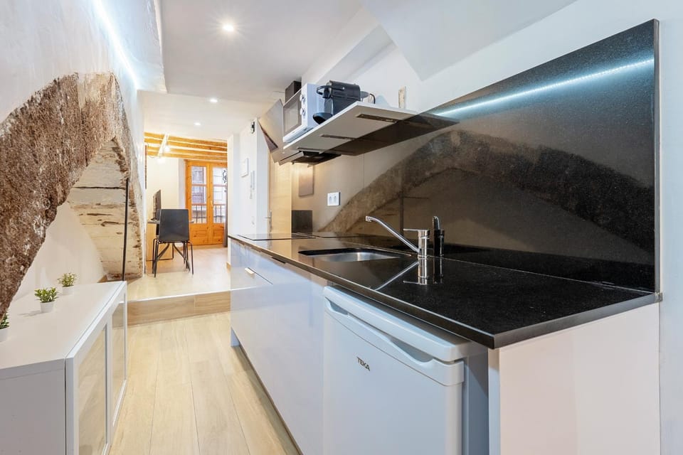 Kitchen or kitchenette, dishwasher, minibar, stove