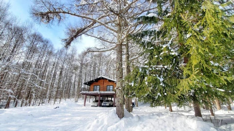『一軒丸々貸切』徒歩5分圏内カフェ 自然を満喫 Modern Ski Chalet +WiFi & 5min walk to cafes. Chalet in Nagano Prefecture