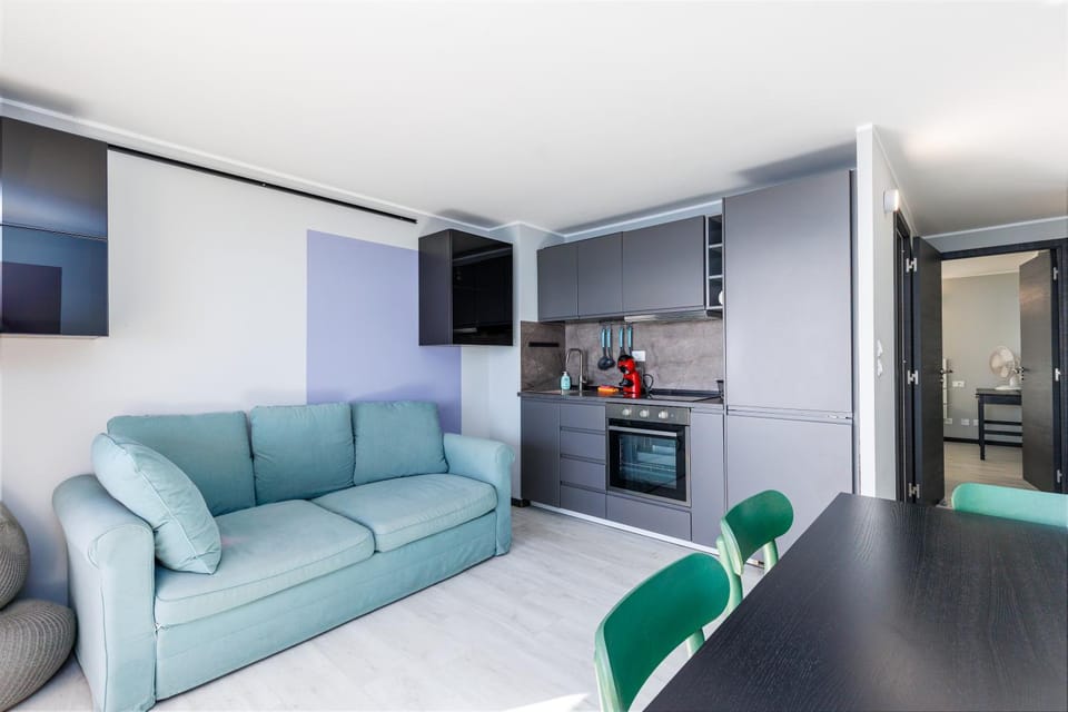 Kitchen or kitchenette, Living room, Dining area