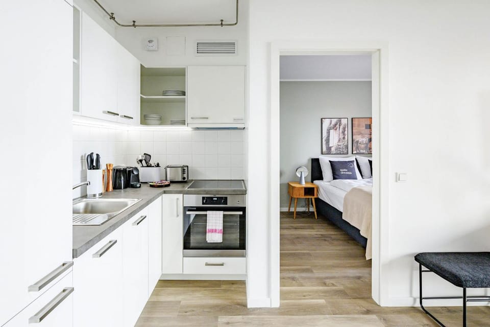 Coffee/tea facilities, Kitchen or kitchenette, Bedroom