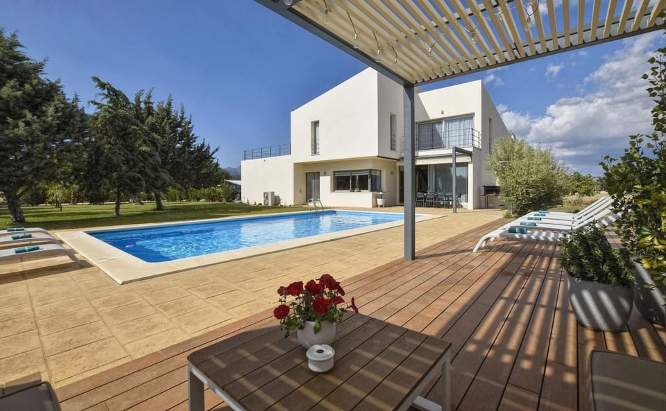 Property building, Living room, Swimming pool