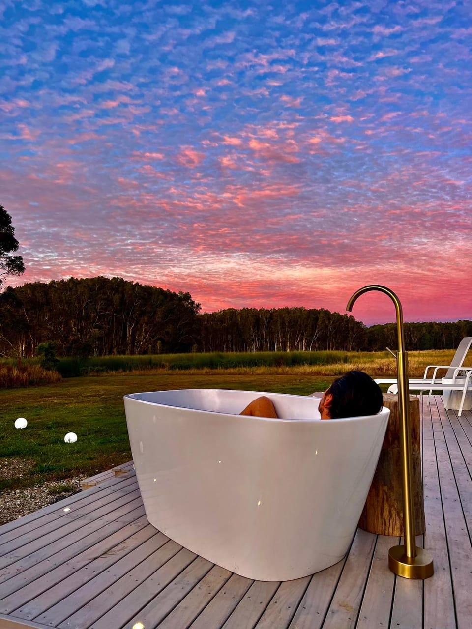 Natural landscape, Hot Tub, Sunset